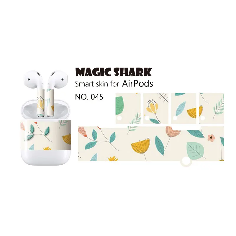 Красочная пленка Magic Shark 3m Для Apple Airpod 2.5d стикерный чехол пылезащитный