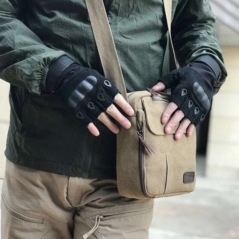 Messenger Bags Soft Canvas Zipper Open Men's Bag Casual Travel School Shoulder Crossbody Pack High Quality Lightweight Handbags