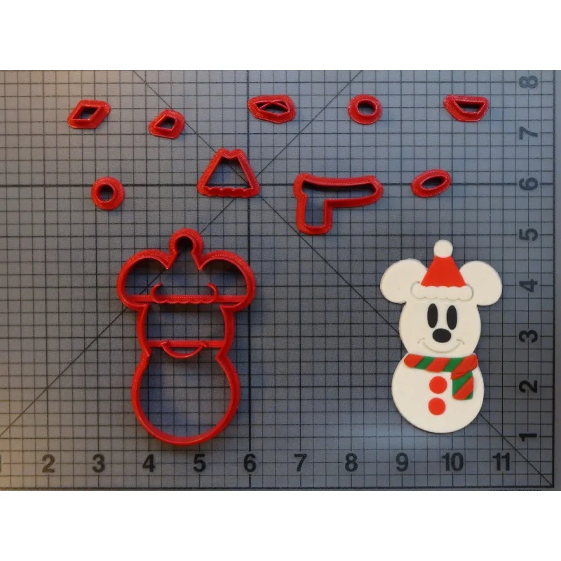 Рождественский снеговик пряник Санта шляпа мышь персонаж помадка печенья резак