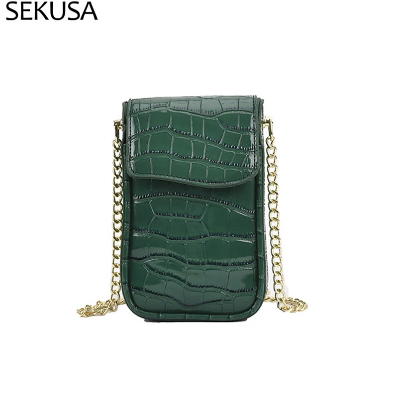 

Green Color Women Evening Fashion PU Lady Chain Shoulder 2021 New Design Leather Causal Day Clutch Handbags
