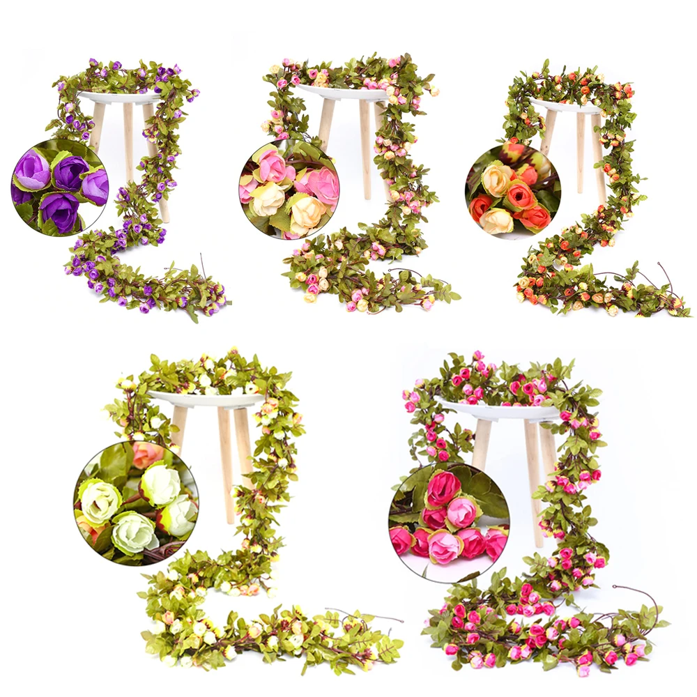 Новинка 230 см Искусственный Шелковый цветок розы Глициния лоза полка висячий