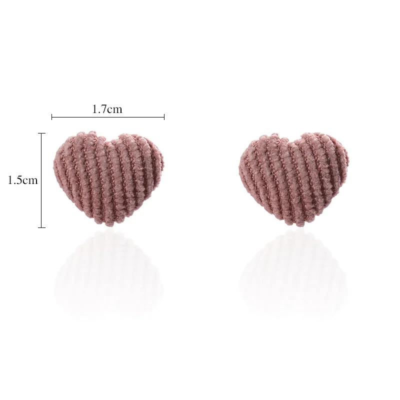 

Autumn Winter New Earrings Plush Peach Heart Earrings Corduroy Love Earrings Pure Girl Geometric Earrings Jewelry Wholesale