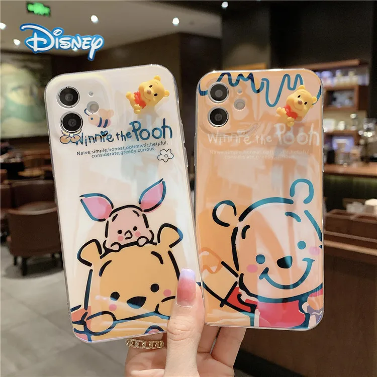

Disney Winnie the Pooh Cartoon Phone Case for iPhone 13 13Pro 12 12Pro 11 Pro X XS MAX XR 7 8 Plus SE Cute Soft Protective Cover