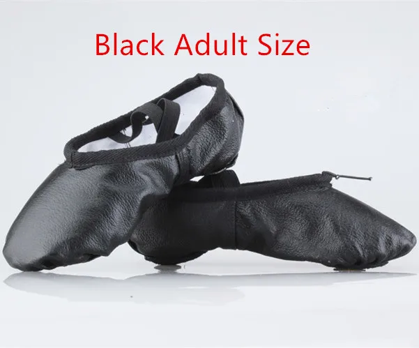 Балетки; большие Size22-42; мягкая детская балетная обувь для девочек; женские балетки; Танцевальная обувь для детей; обувь для танцев для взрослых - Цвет: Black Adult size