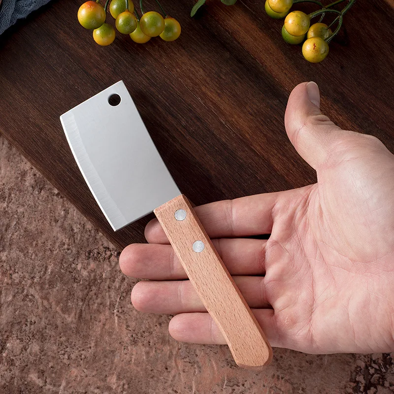 2pcs Pocket Cheese Knife Survival Meat Chopping Chef Kitchen Cleaver Vegetable Cutter Cook Knife Tools
