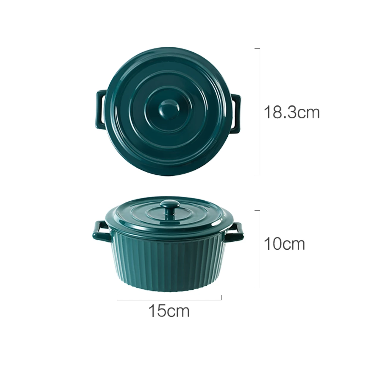 

Kitchen Binaural Soup Bowl Household Extra Large Creative Tableware With Handle Instant Noodle Bowl With Lid