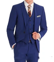 high quality groomsmen notch lapel groom tuxedos royal blue men suits weddingpromdinner best man blazerjacketpantstievest