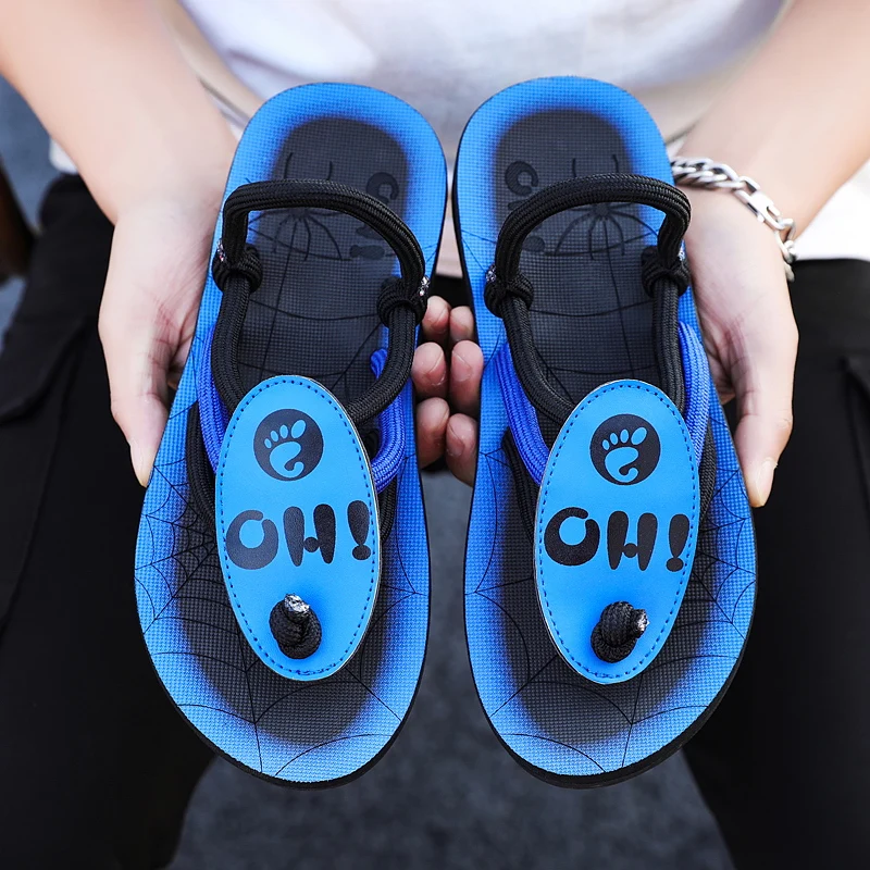 

Men'S Fashion Summer Beach Casual Shoes Herringbone Rubber Flat Sandals Outdoor Ladies Slippers Open Toe Large 39-45