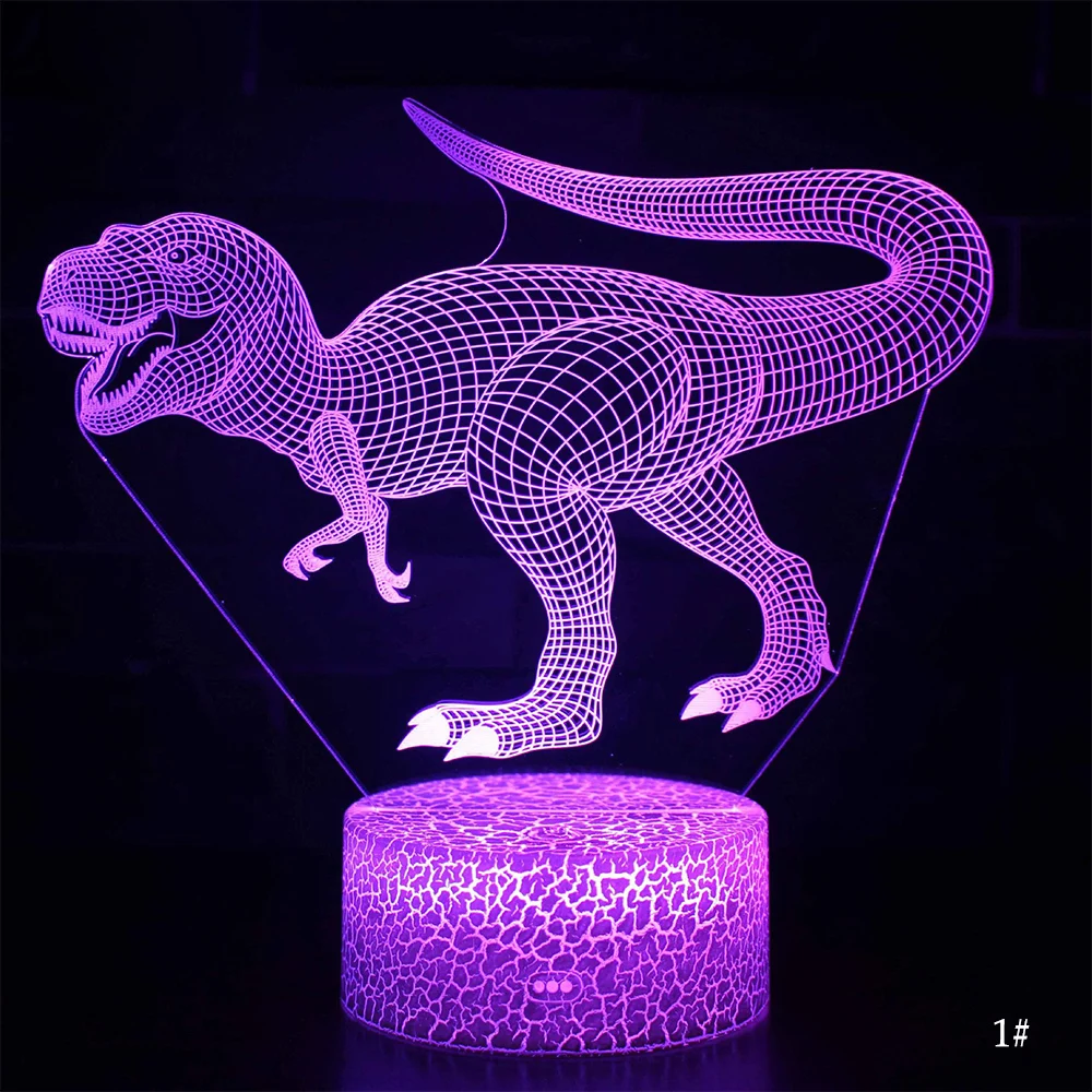 1 Velociraptor 3D светодиодный Ночной светильник лампа серии динозавров 16 видов цветов 3D Ночной светильник дистанционного Управление настольные лампы игрушки подарок для малыша украшение дома D30 - Испускаемый цвет: 1 Velociraptor
