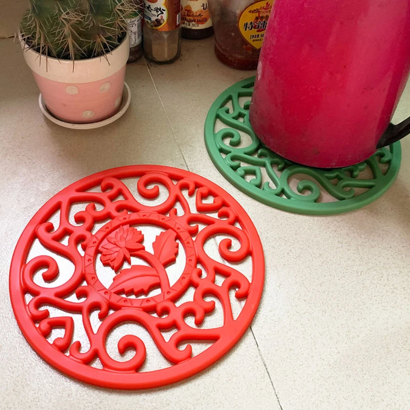 

Exquisite Cast Iron Teapot Trivets Teapot Holder Chrysanthemum Pattern Pot Mat Kitchen Teaware Tea Ceremony Accessories