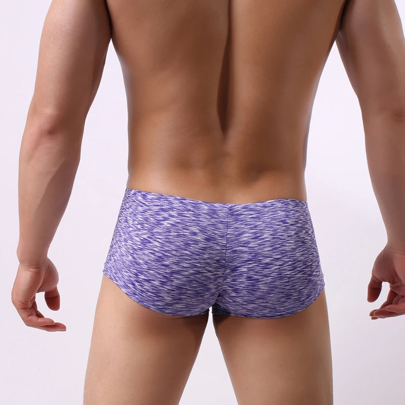 Мужские дышащие хлопковые трусы боксеры u образные выпуклые с мешочком для