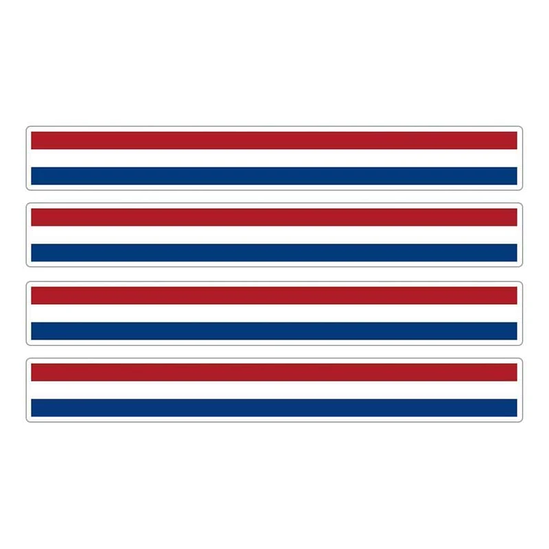 

Hot 4pcs Patriotic Stickers Flag Stripes Vinyl PVC 13cm X 1.7cm Car Motorcycle Reflective Tuning Netherlands Car Sticker