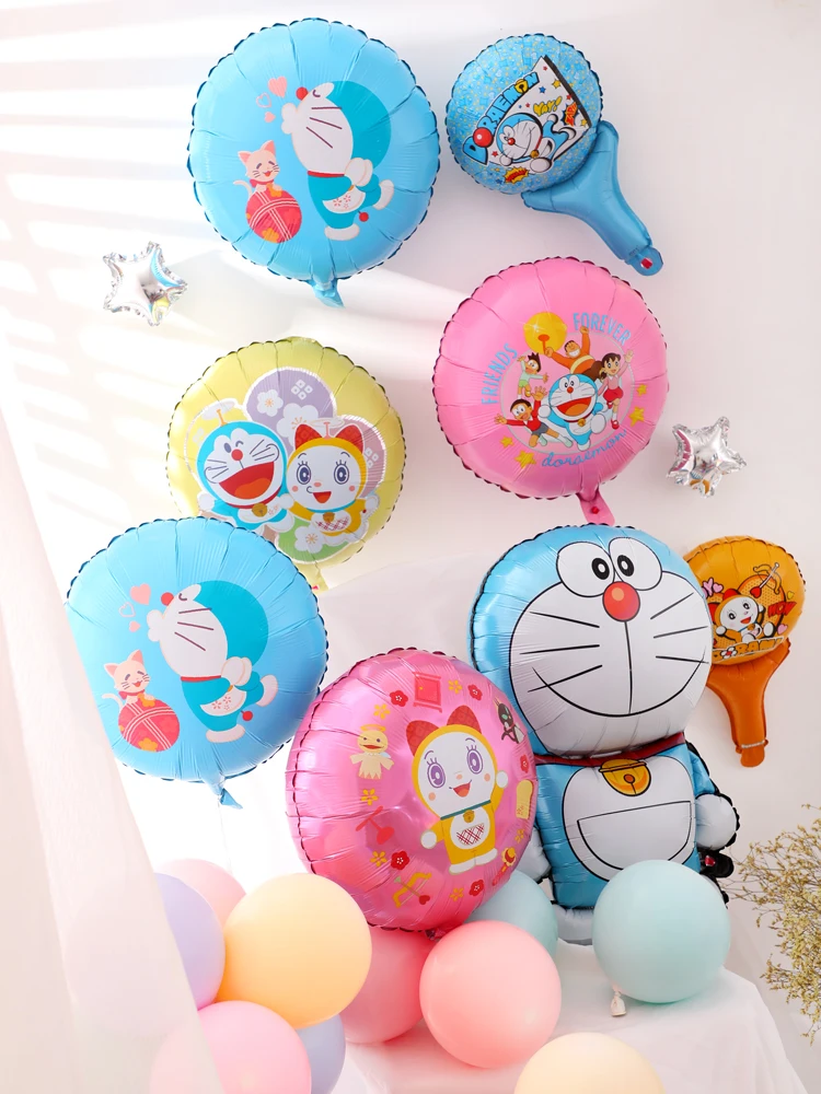 Doraemon машина кошка тема детская вечеринка для мальчика день рождения Алюминиевая