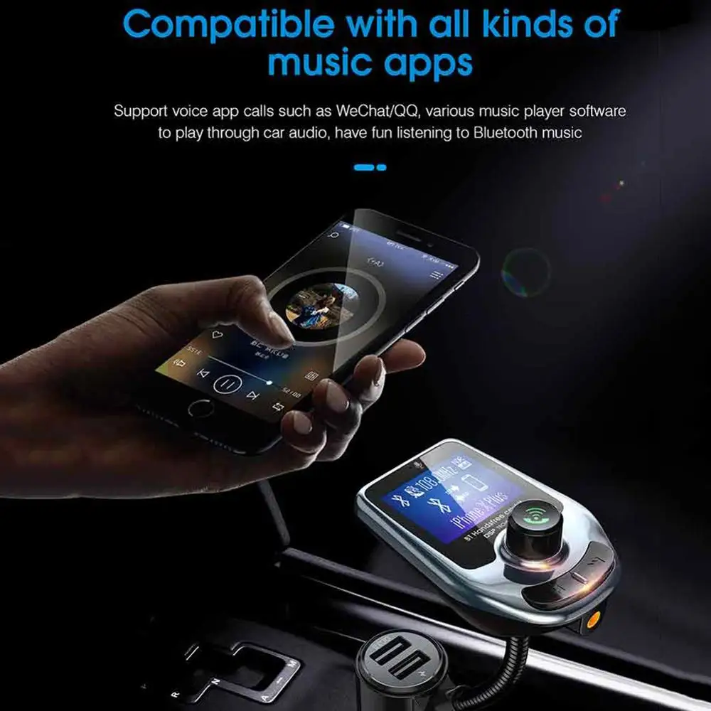 Беспроводной Bluetooth MP3 радио передатчик адаптер автомобильный FM USB зарядное