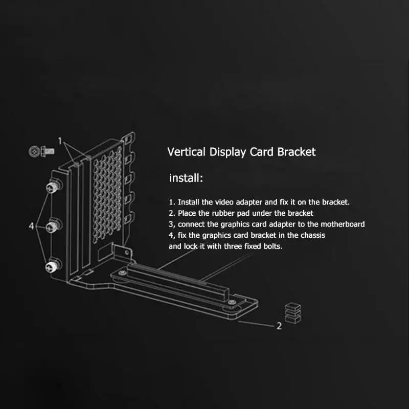 7 PCI настольный корпус держатель видеокарты стенд металлический видео Расширение карты Монтажный кронштейн для 7 PCI шасси ПК чехол