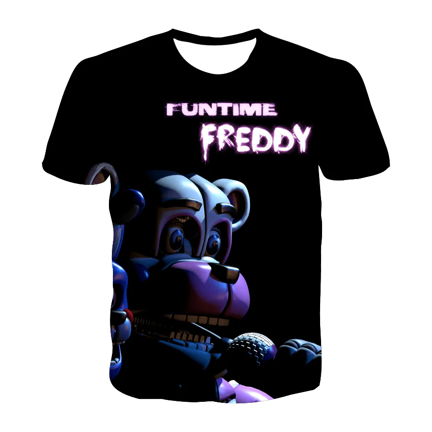 

Alta qualidade cinco noites no freddy crianÃ§a t camisa engraÃ§ado dos desenhos animados jogo meninos/meninas roupas moda kpop fna