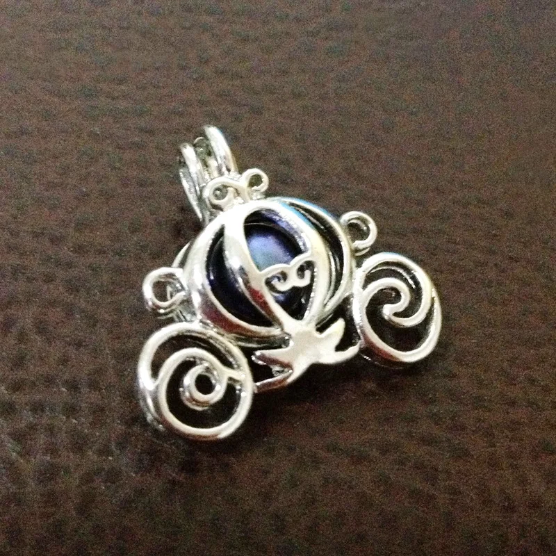 5 шт./Лот Бронзовая Каретная Замок Клетка Тыквенный Караван Может Открываться для Хранения Бусин Подвески Фурнитура на 6-7,5 ММ.