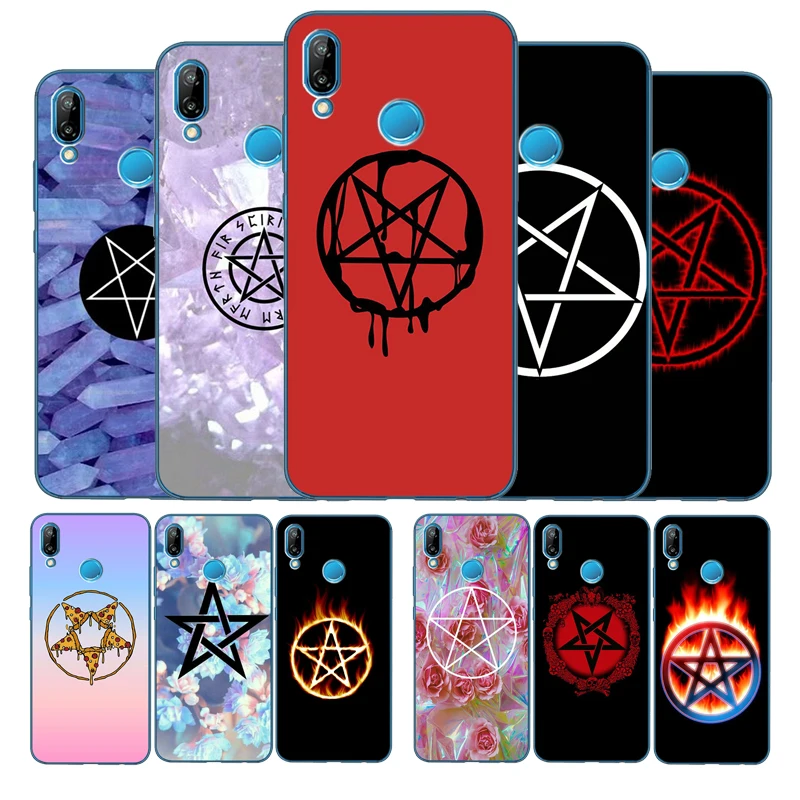Чехол с пентаграммой Satanic для Huawei P9 P10 P20 P30 P40 Psmart Lite Plus Pro чехлы телефонов Y9 Y6 Y7 2017 2018