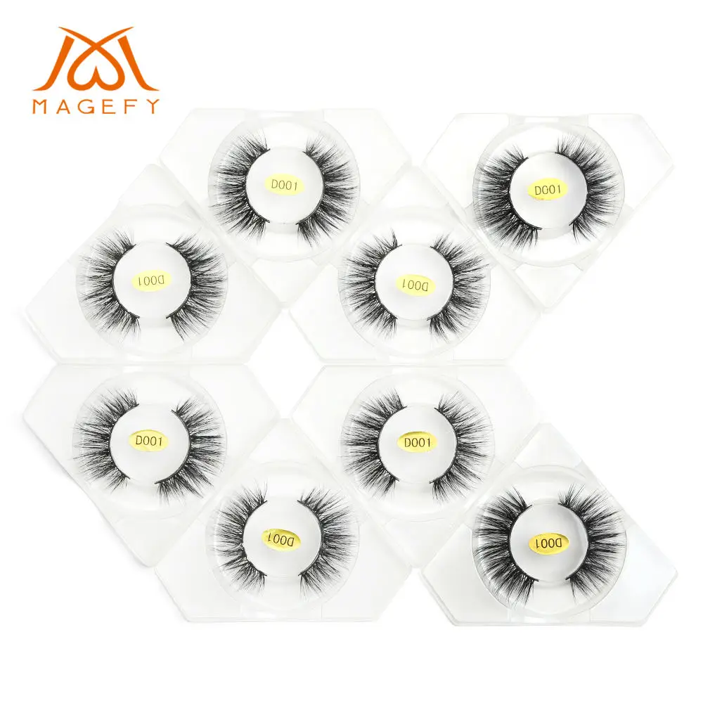8 pairs-D001 8 пар/3D Искусственные норковые Накладные ресницы ручной работы толстые натуральные накладные ресницы мягкие объемные норковые ресницы для наращивания макияжа - Цвет: 8 pairs-D001