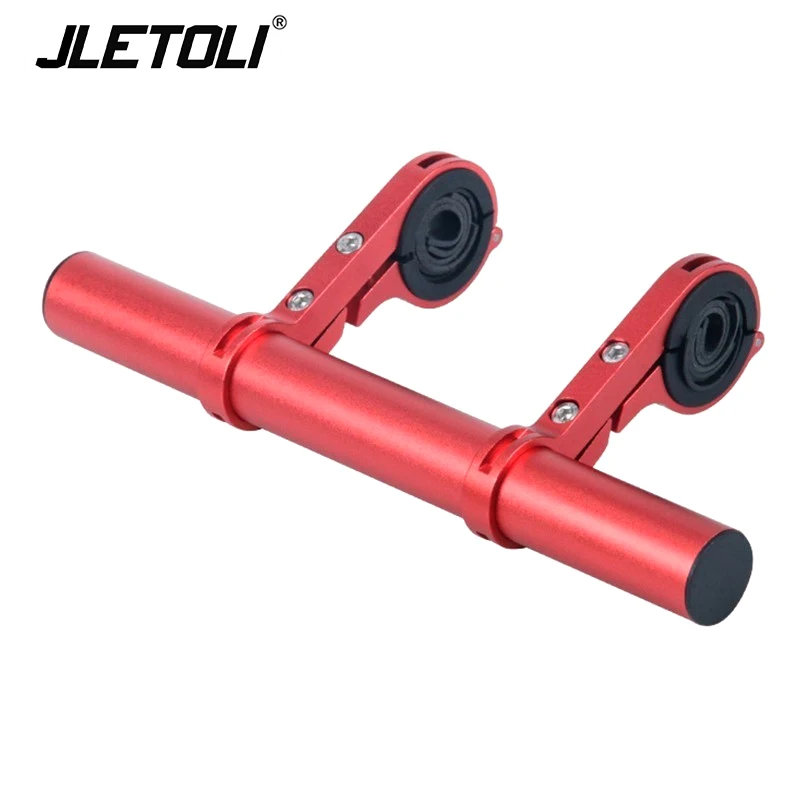 Double red JLETOLI велосипедные стойки MTB руль Расширенный кронштейн бар компьютер держатель телефона велосипед сплав многофункциональный поддержка расширитель - Цвет: Double red