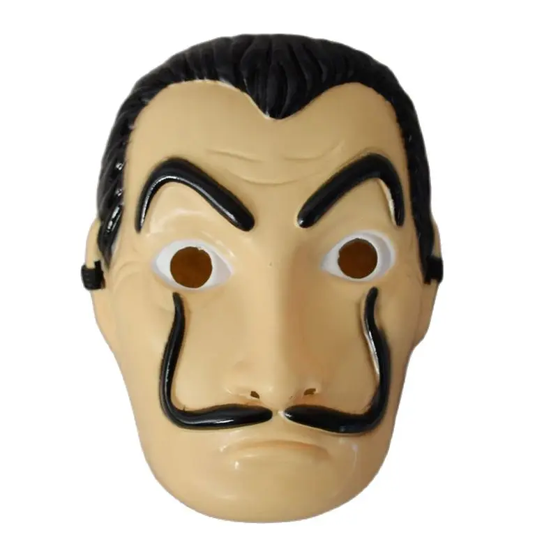 

5 Pcs Short Funny Salvador Dali Mask Halloween Masquerade Masks Money Heist The House of Paper La Casa De Papel Cosplay Mask Hot
