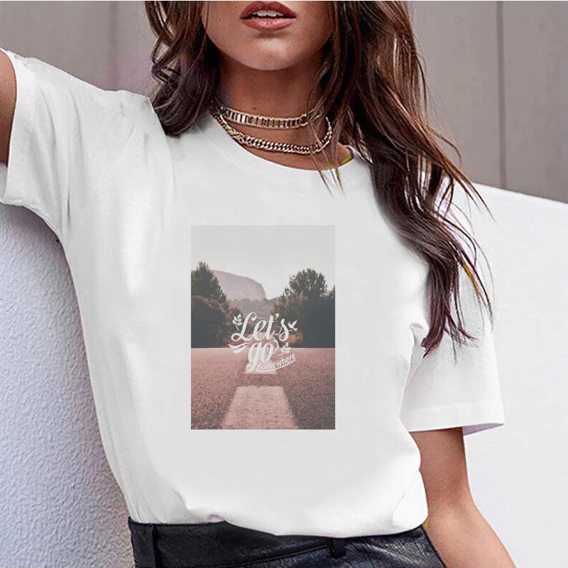 751426 _ футболка Повседневная с круглым вырезом и короткими рукавами женская