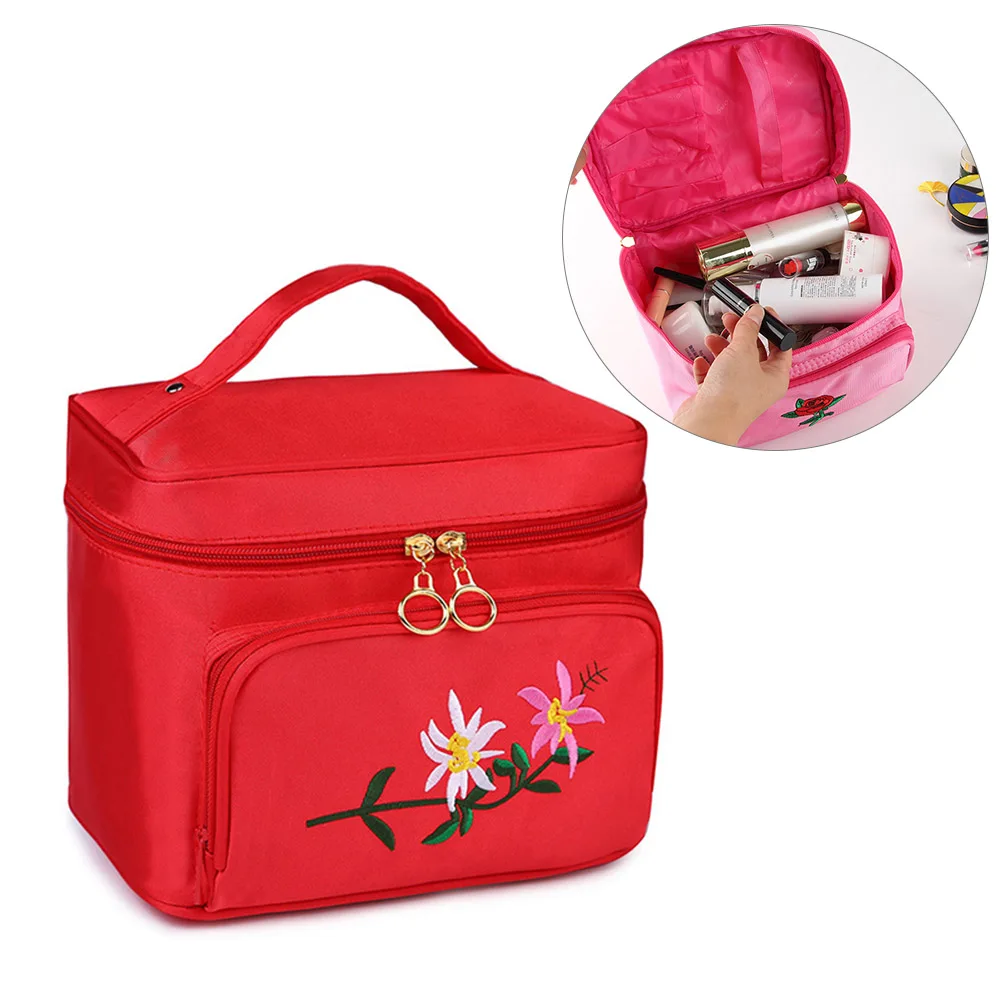 

Professional Women Cosmetic Box Large Capacity Storage Handbag Travel Toiletry Makeup Bag Thick Organizer For Cosmetics Neceser
