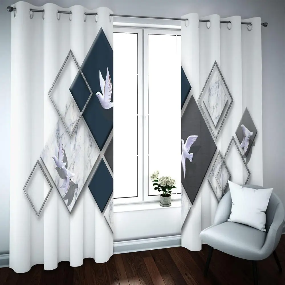 

Custom 3D Curtains Blackout Bedroom Living Room Curtain print Luxury Drapes For Kitchen Door Window
