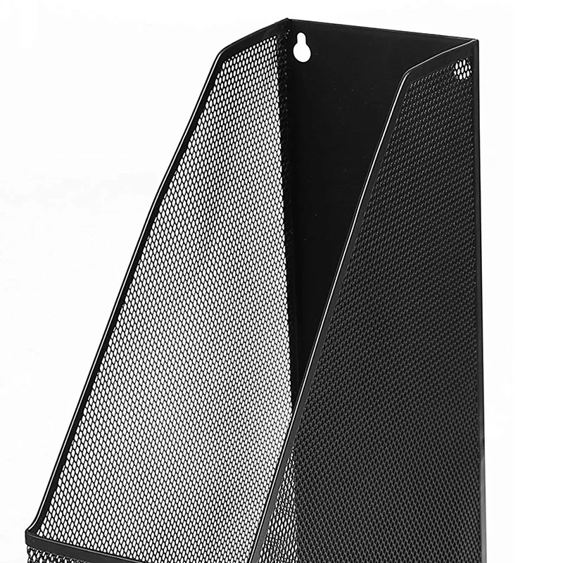 

Mesh Luxury Magazine Rack, Extra Wide, Wall-Mounted Steel Magazine Rack File (1, Black)
