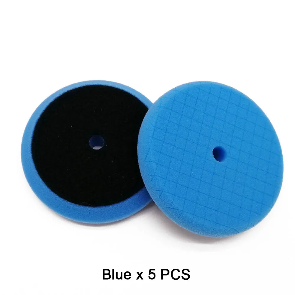 Blue x 5PCS Полировальная губка, 3 дюйма, квадратная губка, пена для полировки автомобиля, Полировочная подушечка, набор губок для воска, Машинка Для Полировки Автомобиля - Цвет: Blue x 5PCS