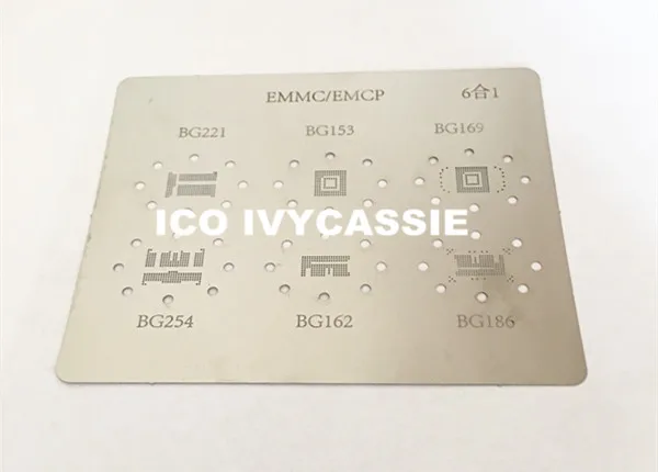 Трафарет BGA221/153/169/254 eMMC BGA EMCP для флэш микросхем реболлирующие контакты IC