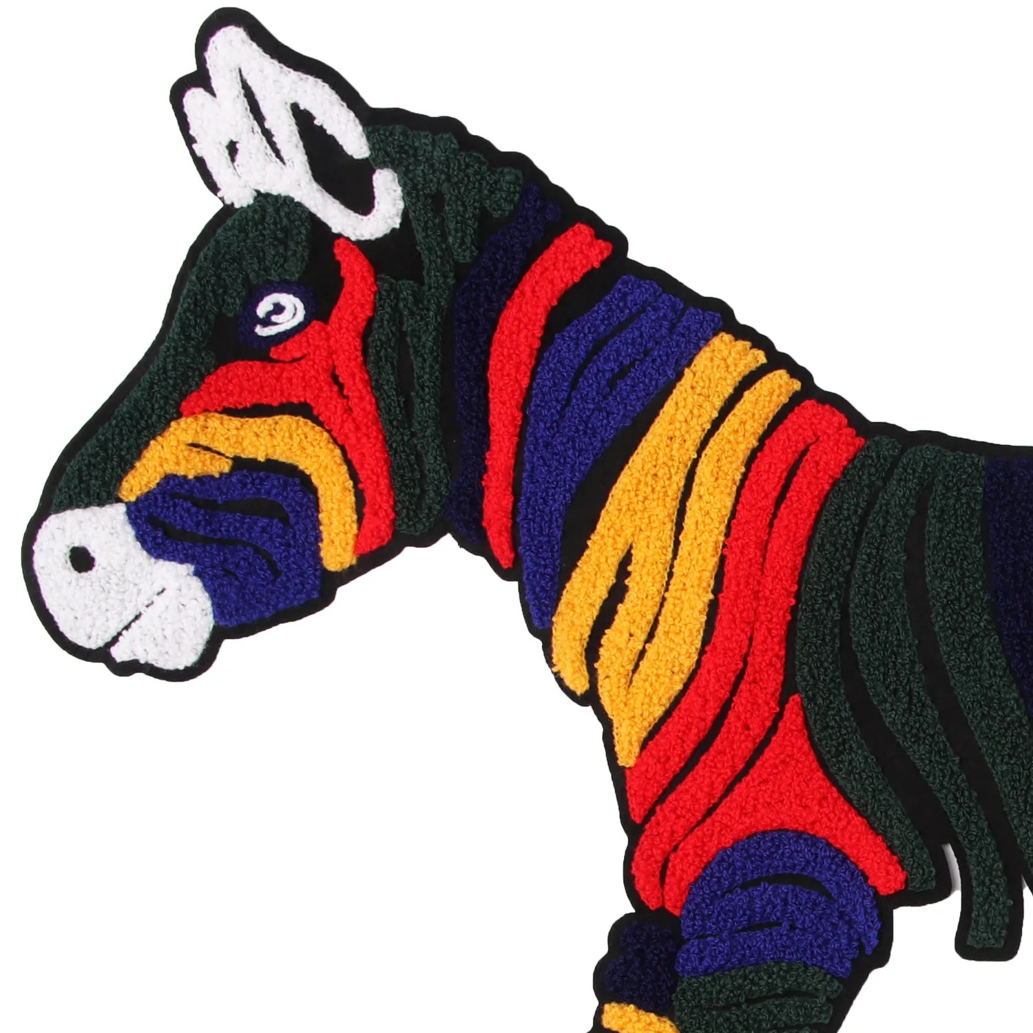 Вышивка синели нашивки с лошадьми для курток полотенце Зебра значки аппликации