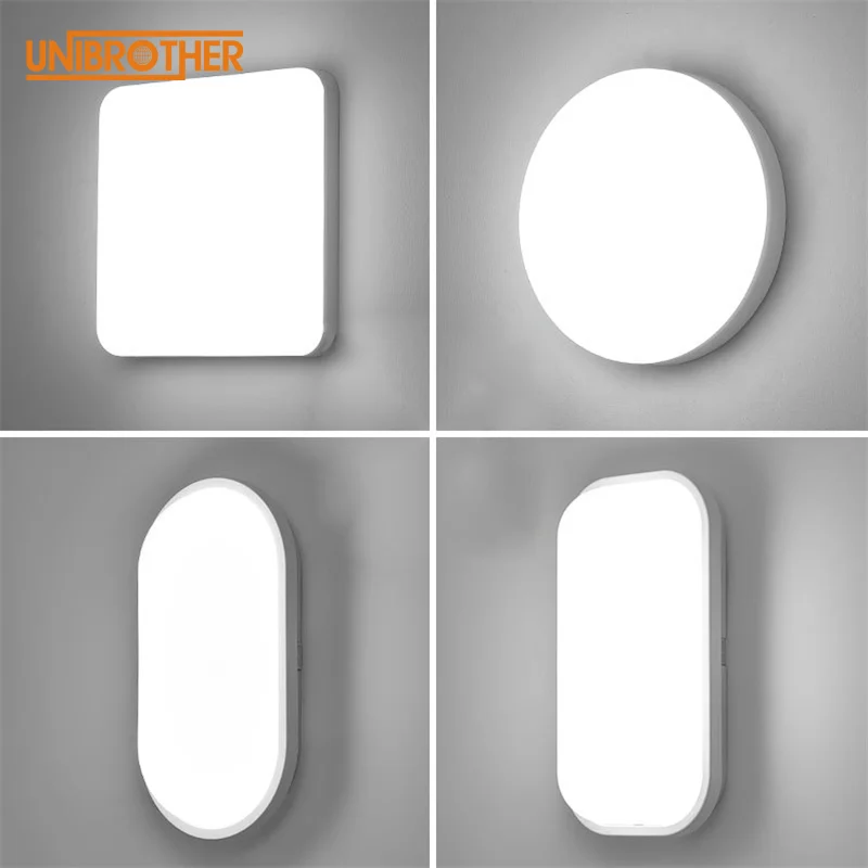 

15W 20W Modern LED Wall Lamps Moisture Proof front Porch Ceiling Light Surface mounted Oval for Outdoor Garden Bathroom lighting