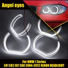 Светодиодный Ангел глаз комплект белый Стиль DTM U Форма светильник гало кольца с украшением в виде кристаллов Ангельские глазки для BMW 1 E81 E82 E87 E88 04-12 ксенон головной светильник