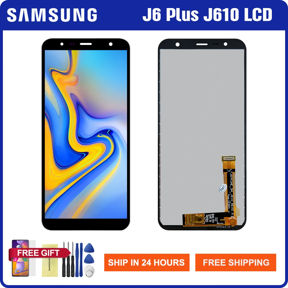 Оригинальный ЖК-дисплей 6 0 дюйма для Samsung Galaxy J6 + Plus ЖК-экран в сборе детали J610 J610F