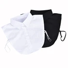 Классический черно-белый воротник для рубашки, винтажный съемный воротник, накладной воротник, лацкан для мужчин и женщин, аксессуары для одежды