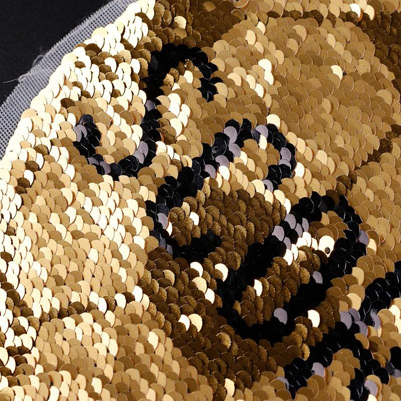 Большая футбольная аппликация двусторонние блестки надпись швейные нашивки для