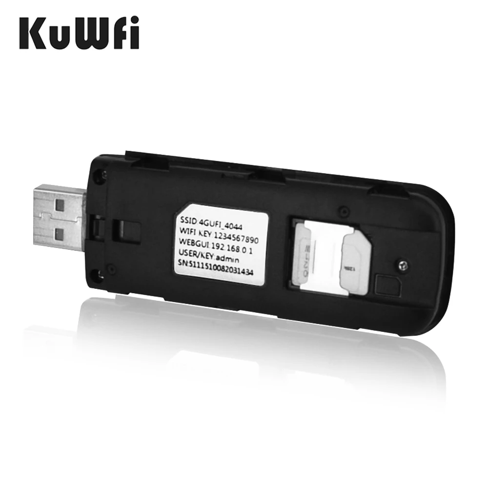 KuWFi мини 4G Роутер беспроводной USB модем Wifi ключ разблокированный автомобильный