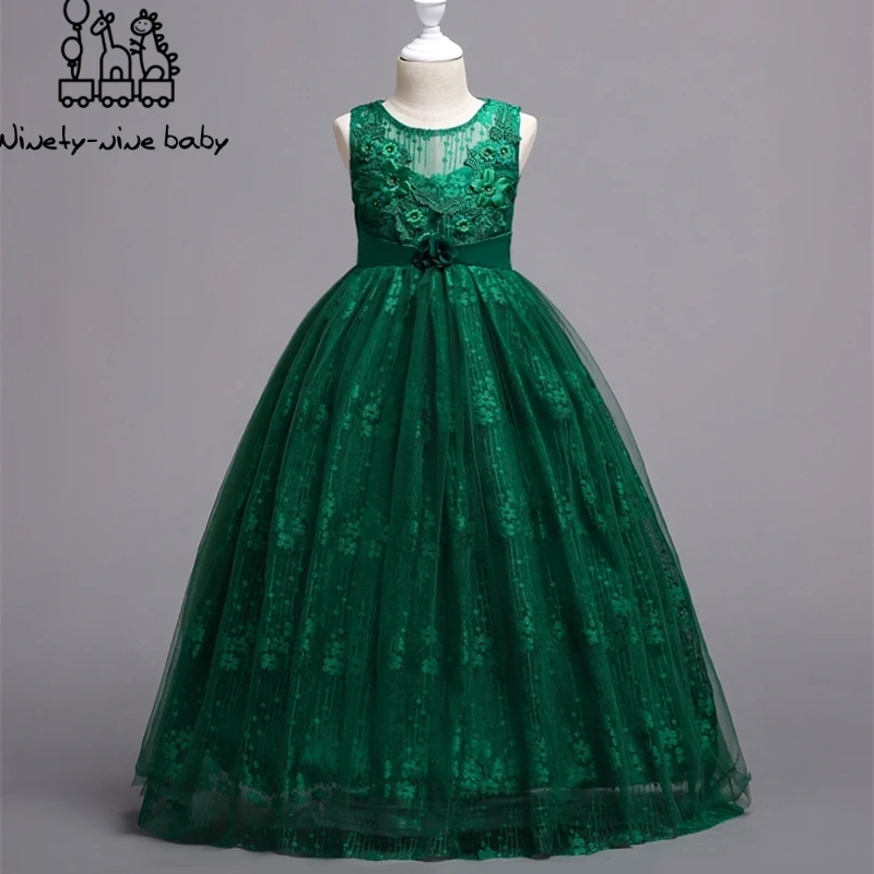 Платье принцессы с цветами для девочек платье-пачка подружки невесты детские