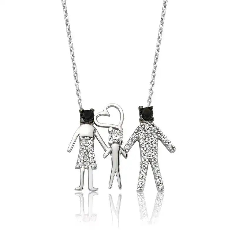 

Silver Happy Family Women 'S Necklace