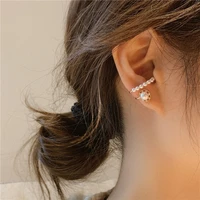 women pearl earring korean fashion circle earrings drop personality trendy earrings for girls party jewelry gift