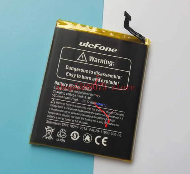 Новый Ulefone Armor 7 аккумулятор новый 6 3 дюймовый ULEFONE Мобильный телефон 5500 мАч |