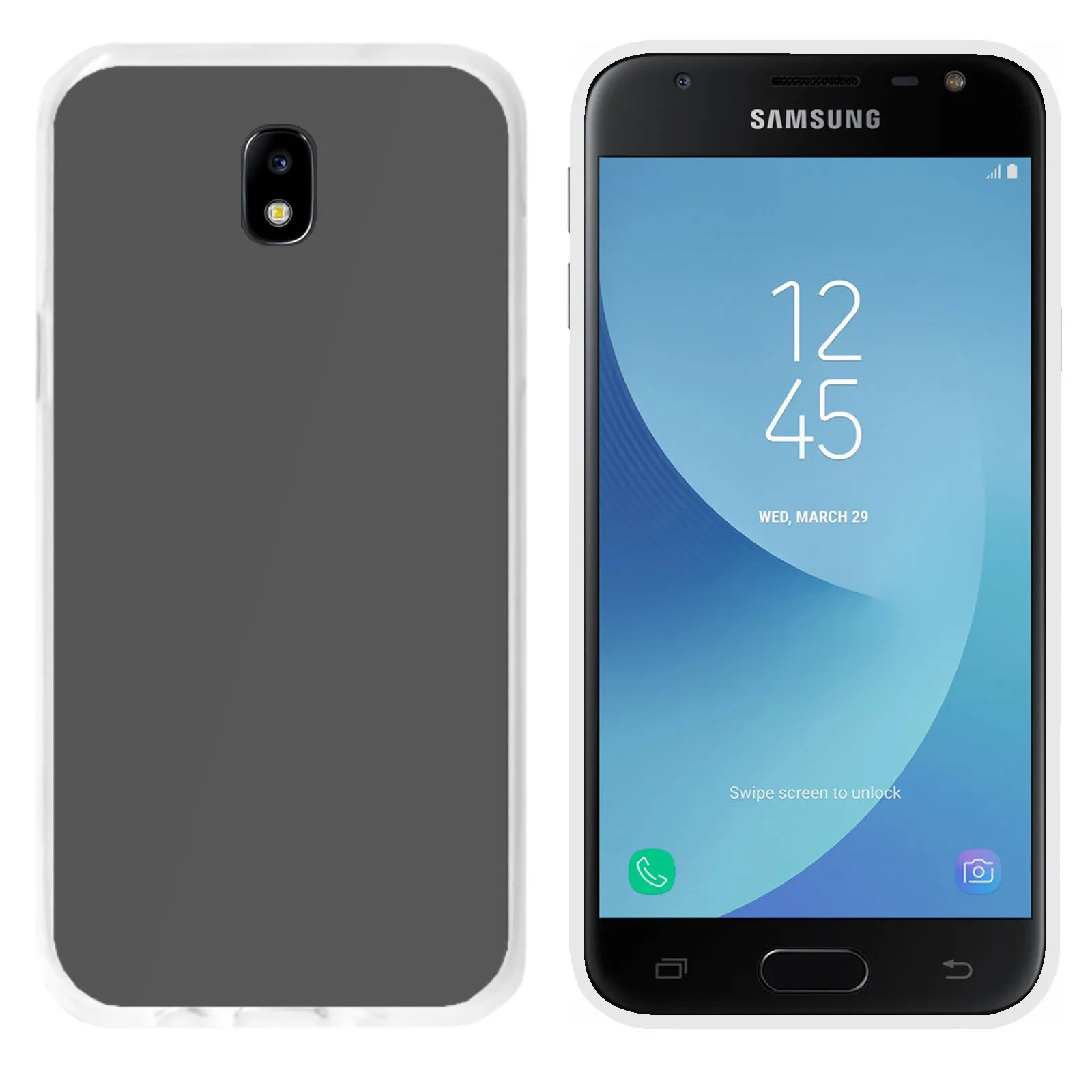 TBOC чехол гелевый ТПУ для Samsung Galaxy J3 (2017) (5 &quot) силиконовый ультратонкий гибкий