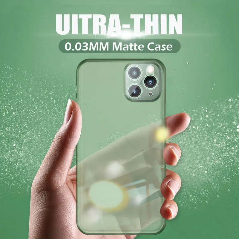 Роскошный Ультратонкий матовый ударопрочный чехол 0 3 мм для IPhone 11 Pro Max 7 8 Plus