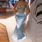 Verngo 2021 кружевное вечернее платье с бисером Русалка милое светильник-голубое длинное платье для выпускного вечера на заказ сексуальное платье de fiesta