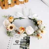 cc flower headbands women hair accessories wedding jewelry engagement crowns bridal headdress seaside floral wreath gifts 58320