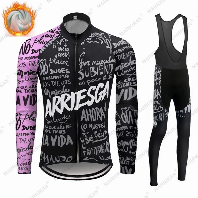 

Зимний комплект из теплого флисового Джерси для езды на велосипеде 2021, костюм для езды на велосипеде, велосипедная одежда для езды на горном...