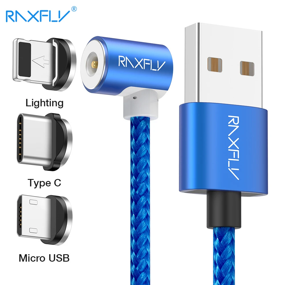 Магнитный кабель RAXFLY для iPhone 11 7 Micro usb type C магнитное зарядное устройство Android шнур