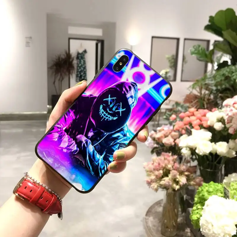 CUTEWANAN уличная Молодежная неоновая маска шикарный милый чехол для телефона iPhone 11