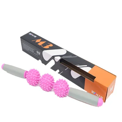Pink1 Палочки для йоги, массажные палочки, палочки для пилатеса, расслабляющие мышцы, физиотерапия, инструмент для массажа тела, фитнес-оборудование, ролик для йоги - Цвет: Pink1